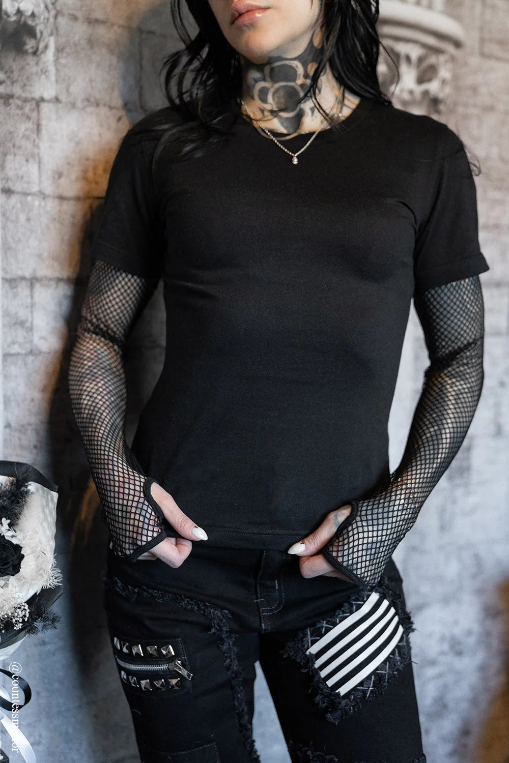 Nightshade Layered Fishnet Top