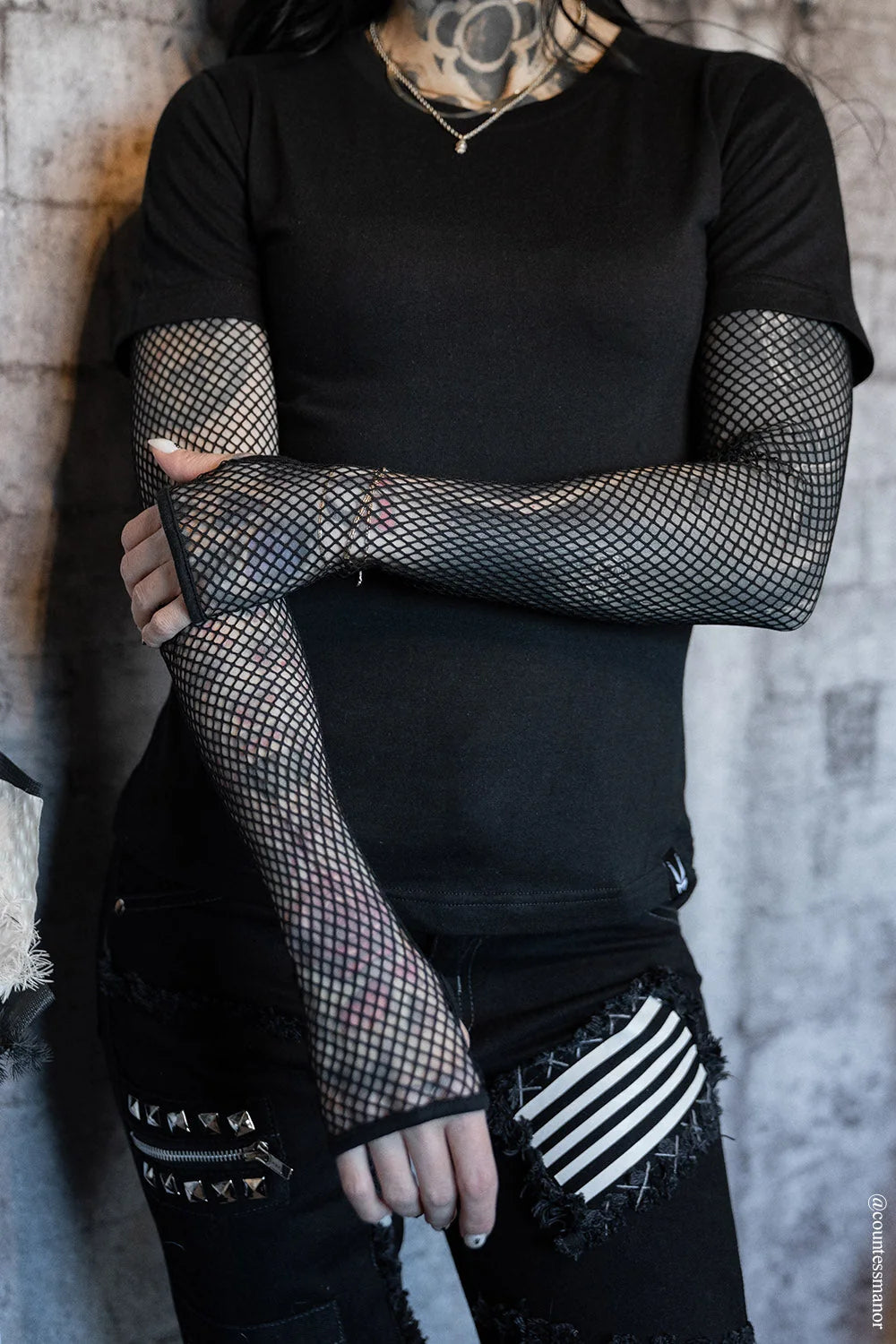 Nightshade Layered Fishnet Top