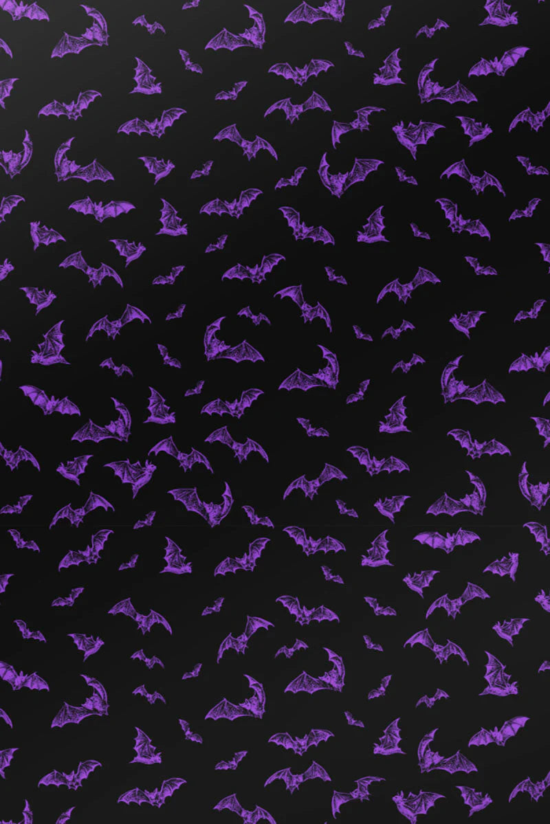 Nocturnal Bats Wrapping Paper [Black/Purple] [30" x 196"]