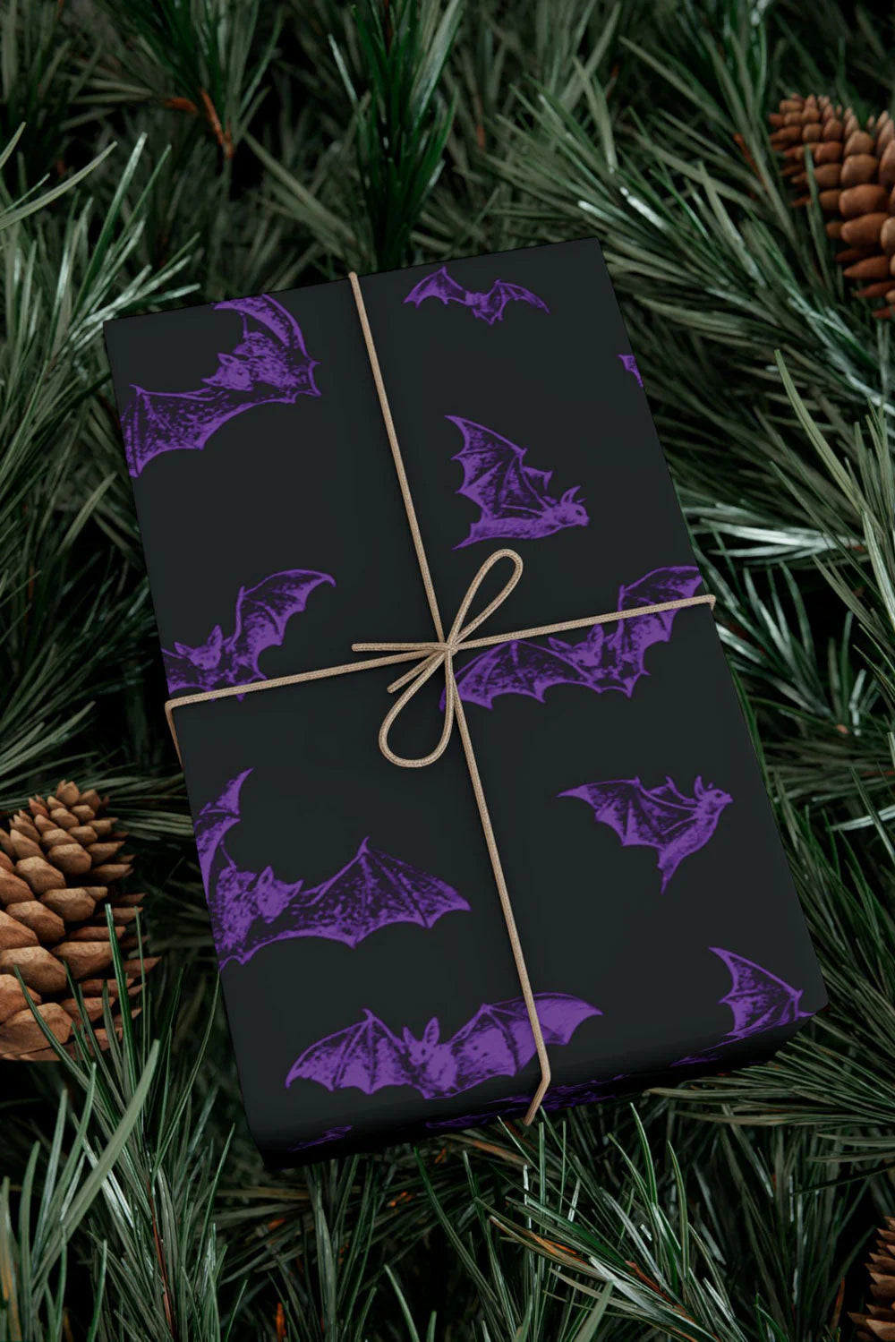 Nocturnal Bats Wrapping Paper [Black/Purple] [30" x 196"]
