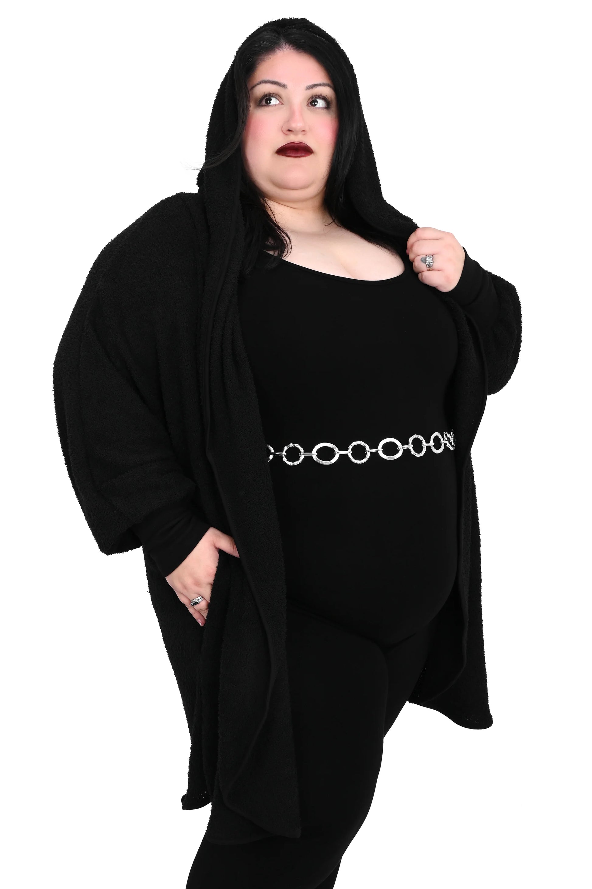 Oversized Hooded Teddy Cardigan