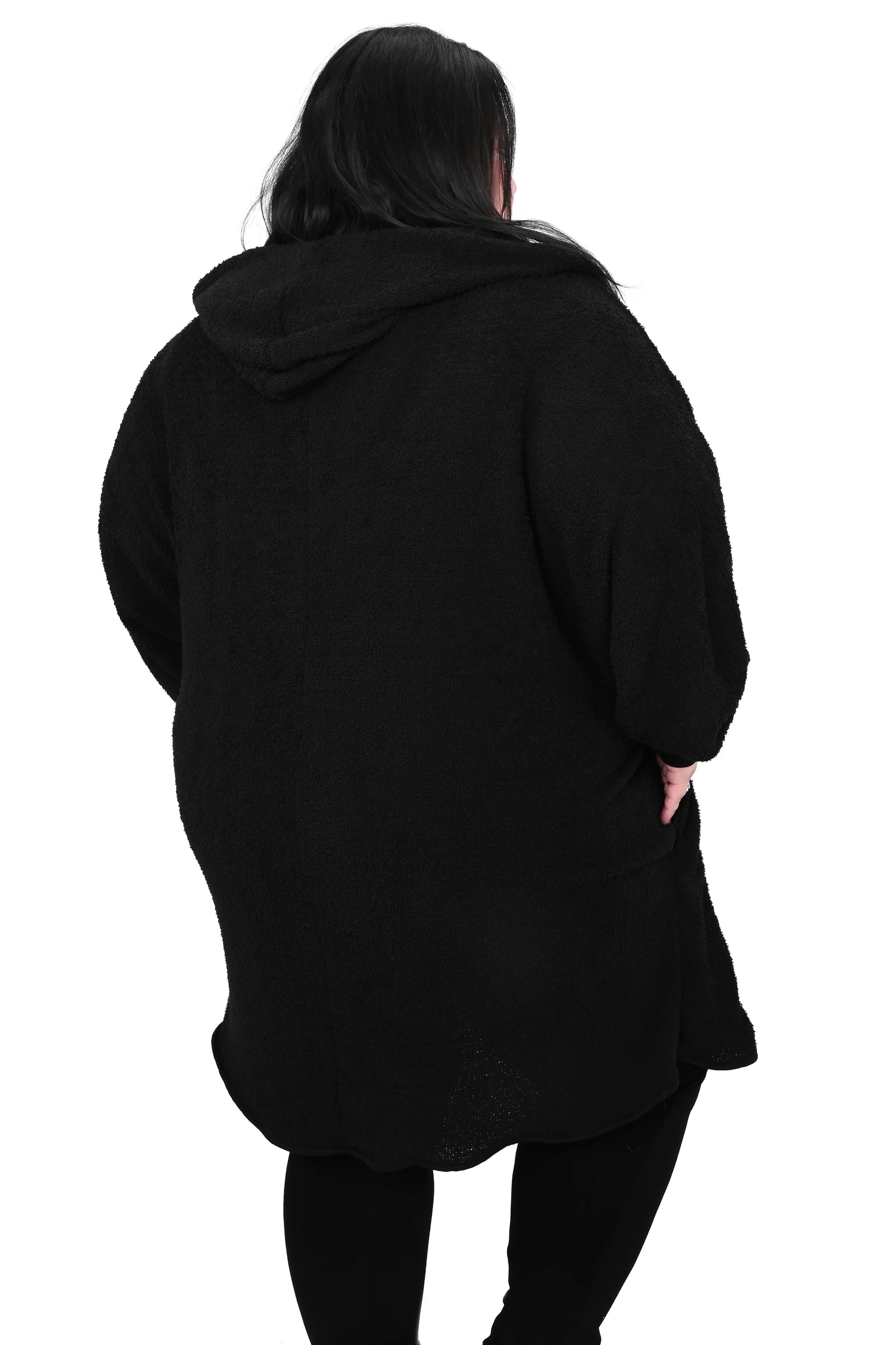 Oversized Hooded Teddy Cardigan