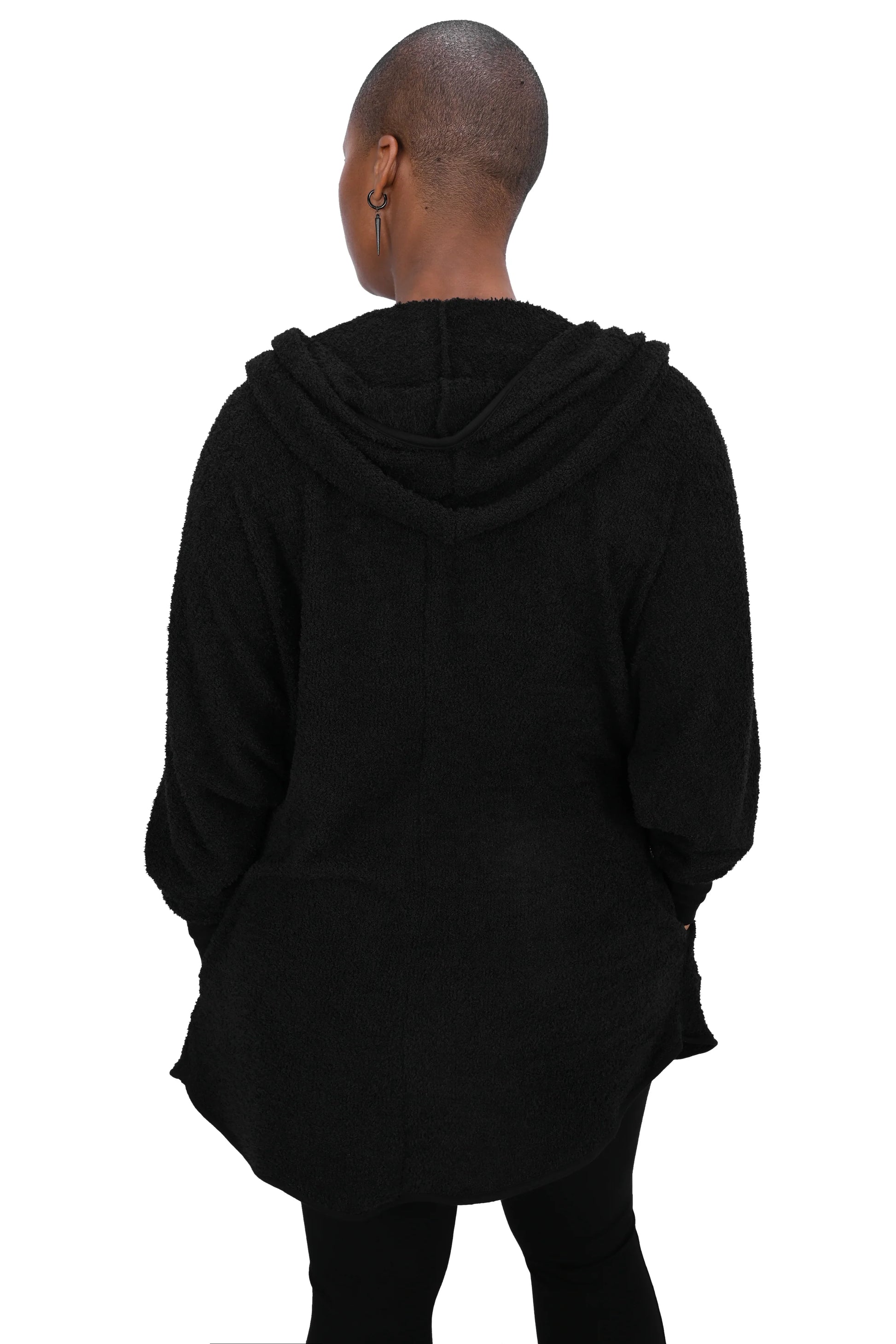 Oversized Hooded Teddy Cardigan