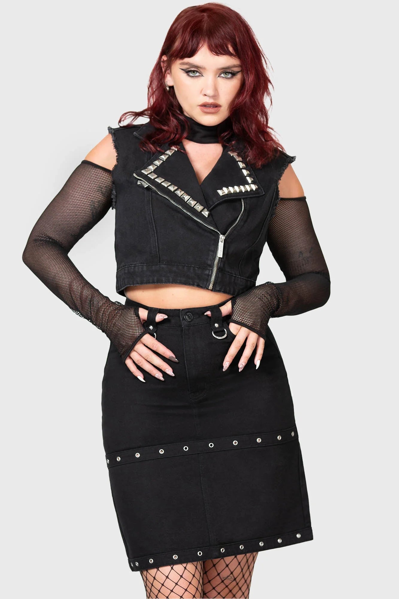 Punktured Skirt - Black