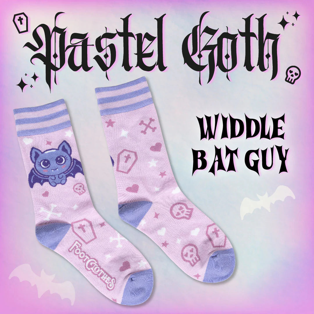 Widdle Bat Guy Crew Socks