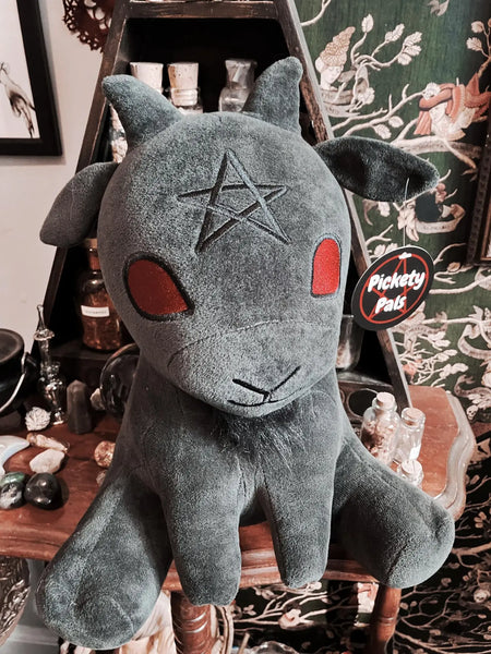 Pickety Pals - "Baphy" - Charcoal Baby Goat Plushie