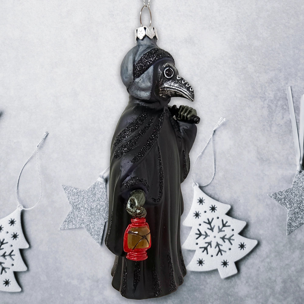 Plague Doctor Glass Ornament
