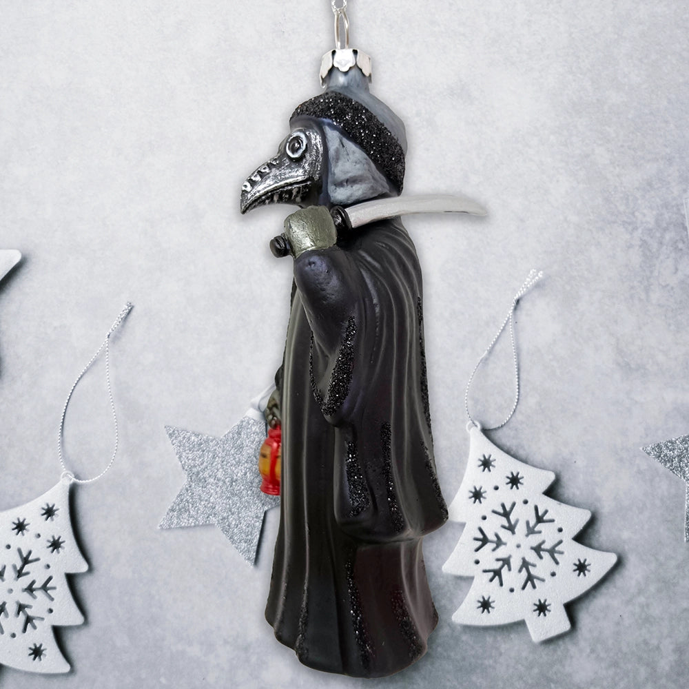 Plague Doctor Glass Ornament