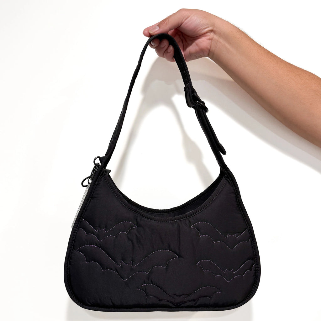 Purple Bats Recycled Nylon Shoulder Bag