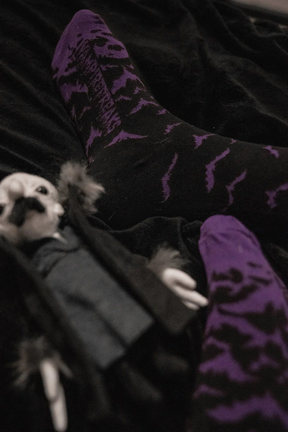 Purple Moonlight Bat Socks