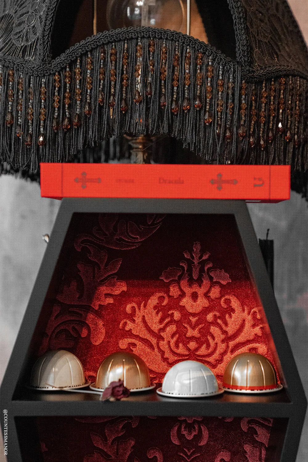 Haunted Mansion 20" Coffin Shelf - Red Velvet