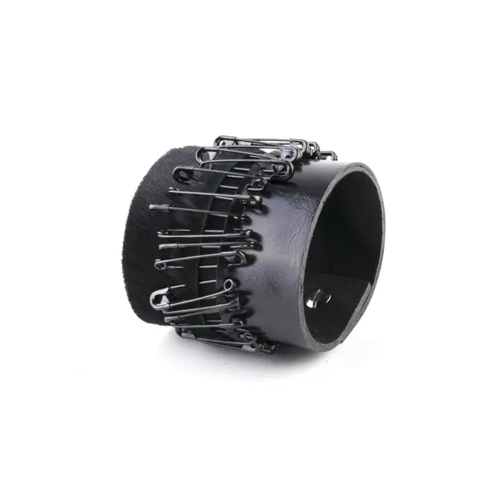 Rebel Chain Leather Cuff