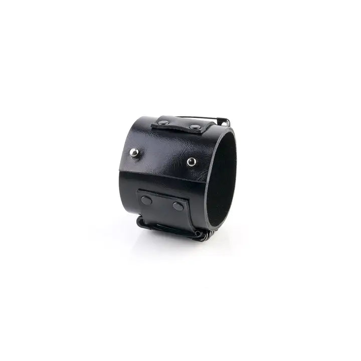 Rebel Chain Leather Cuff