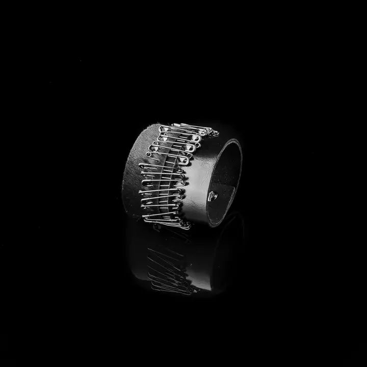 Rebel Chain Leather Cuff