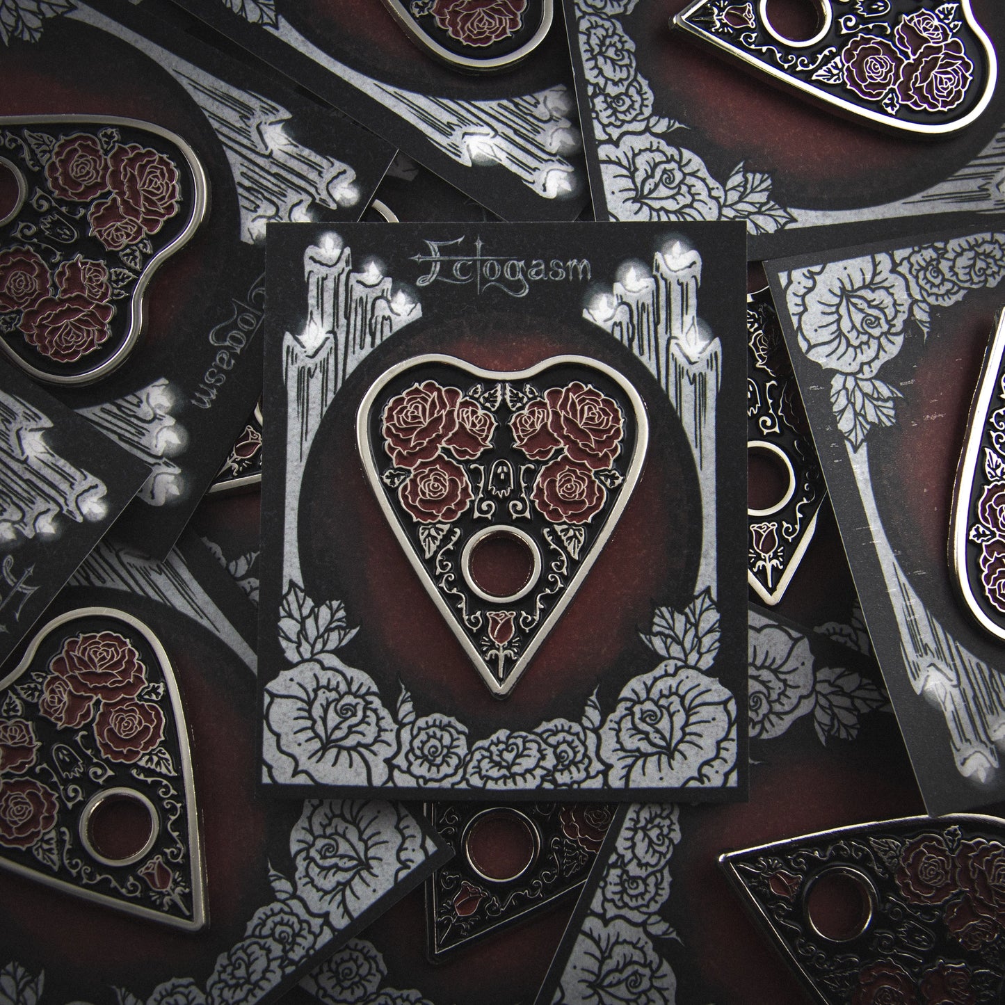 Rose Ouija Planchette Enamel Pin