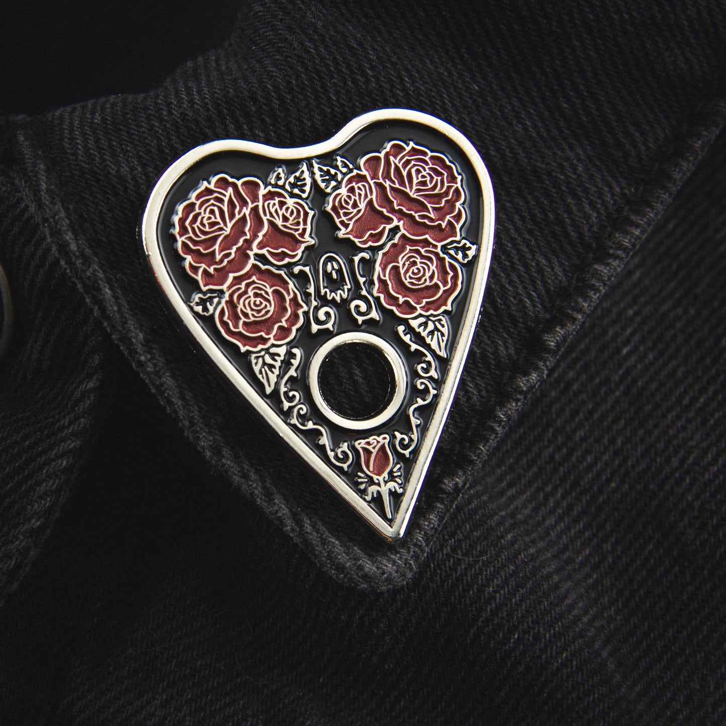 Rose Ouija Planchette Enamel Pin