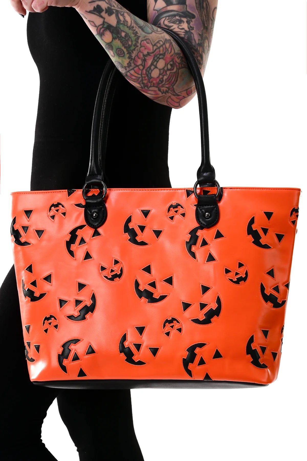 All Over Jack Face Tote - Orange/Black