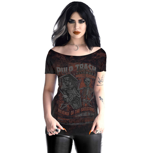 Pulp Trash Women's Off the Shoulder T-Shirt