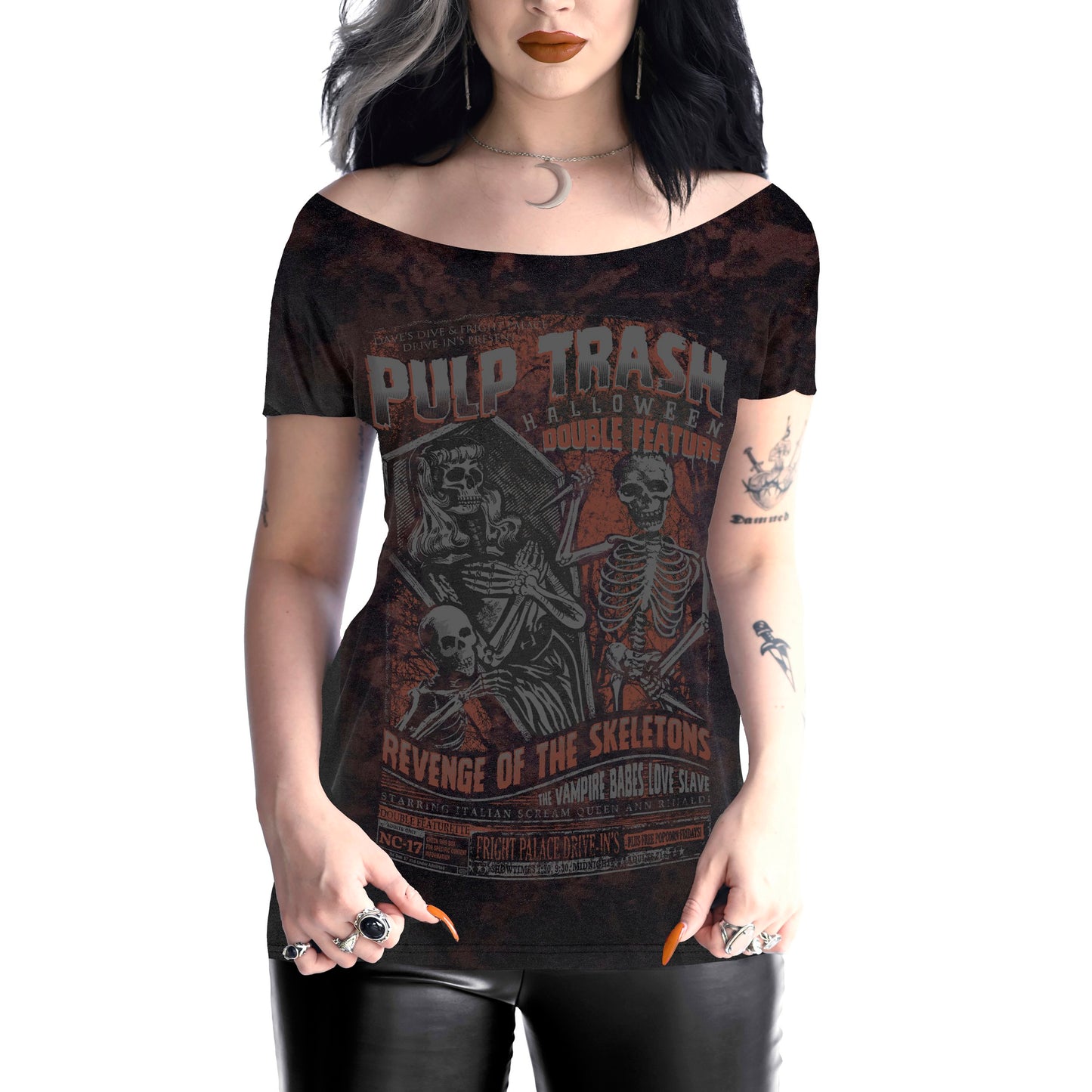 Pulp Trash Women's Off the Shoulder T-Shirt