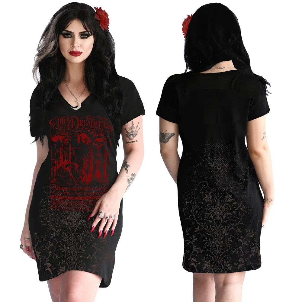 Dreadfuls V-Neck T-Shirt Dress