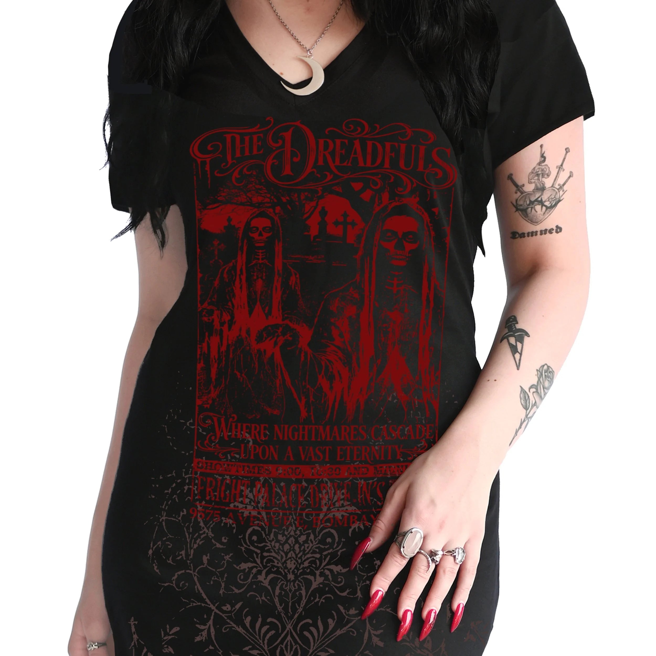 Dreadfuls V-Neck T-Shirt Dress