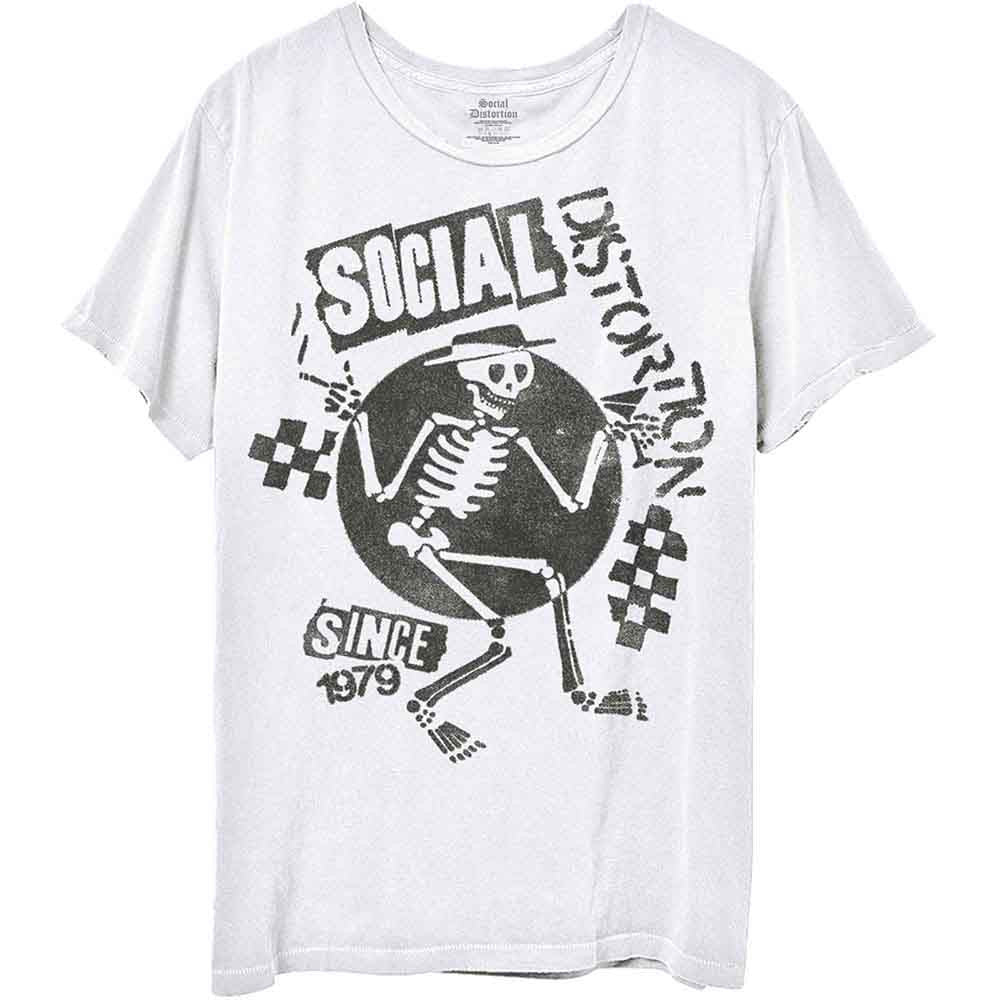 Social Distortion: Speakeasy Checkerboard - Unisex T-Shirt: (White)