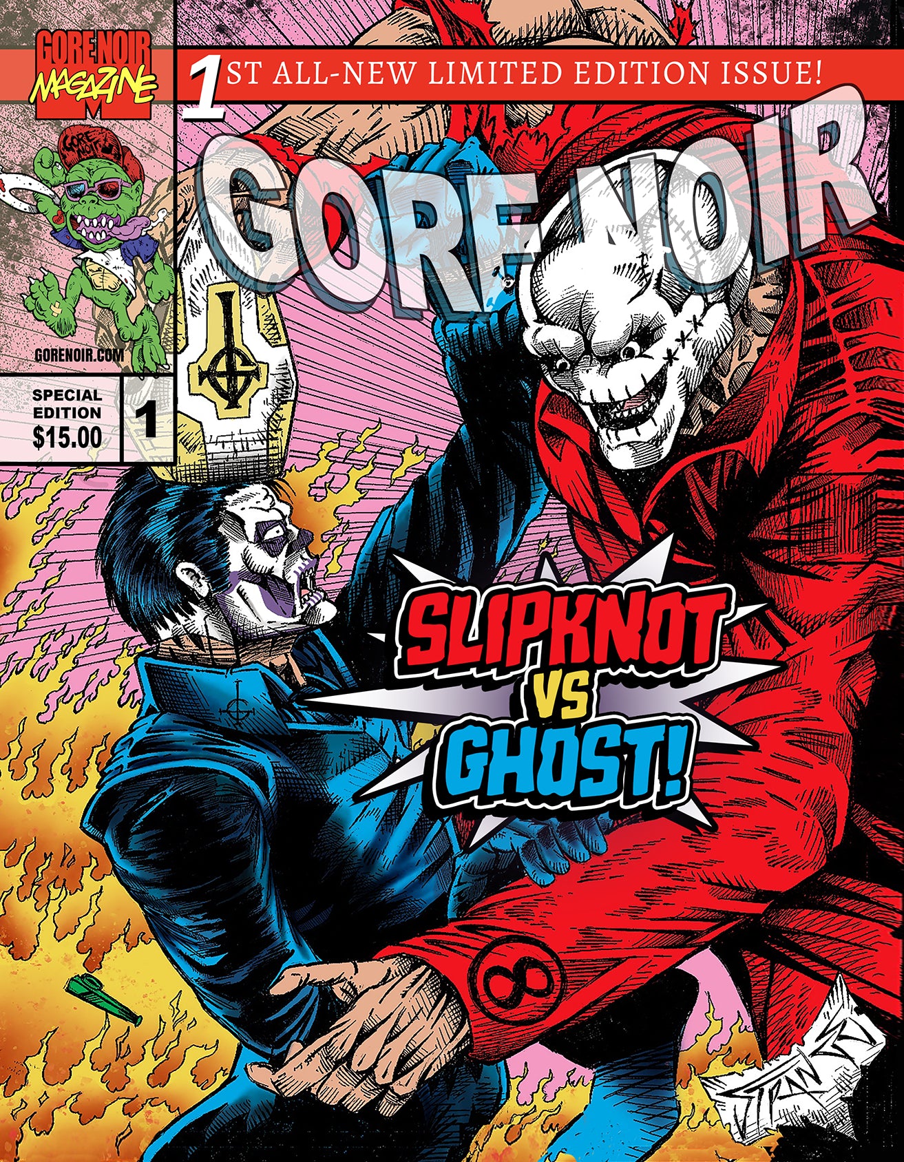 Gore Noir Magazine - Mask issue feat. Stephen Strange Slipknot VS Ghost Cover Limited Edition