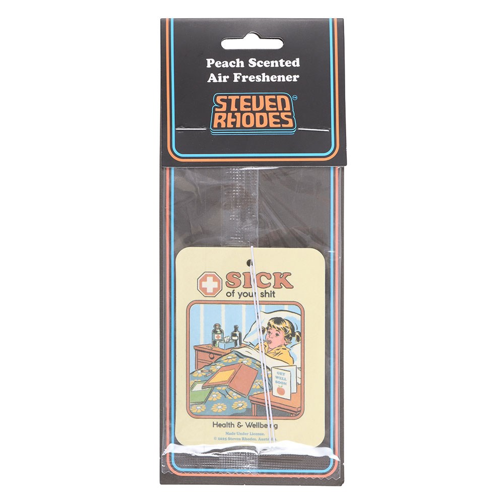 Sick of Your Shit Peach Air Freshener by Steven Rhodes