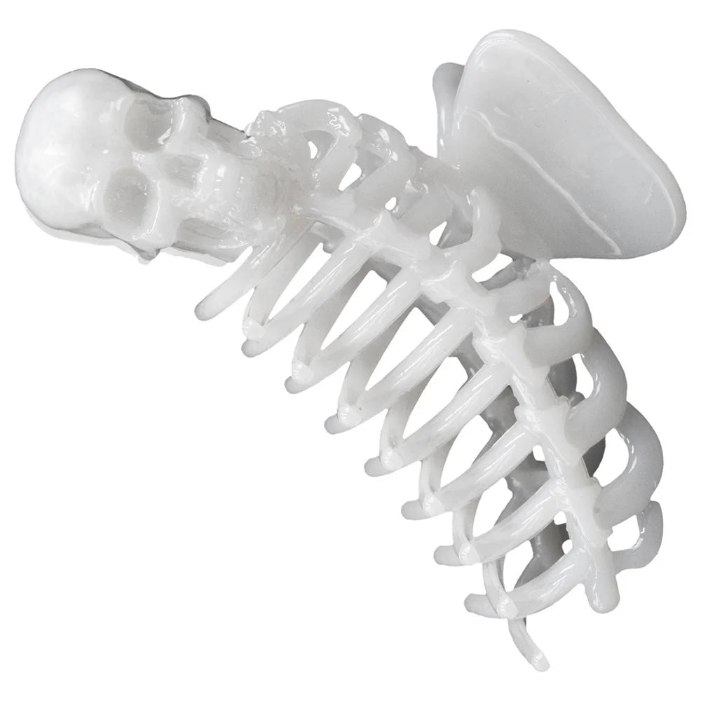 Skeleton Ribcage Hair Claw Clip - Glow In The Dark