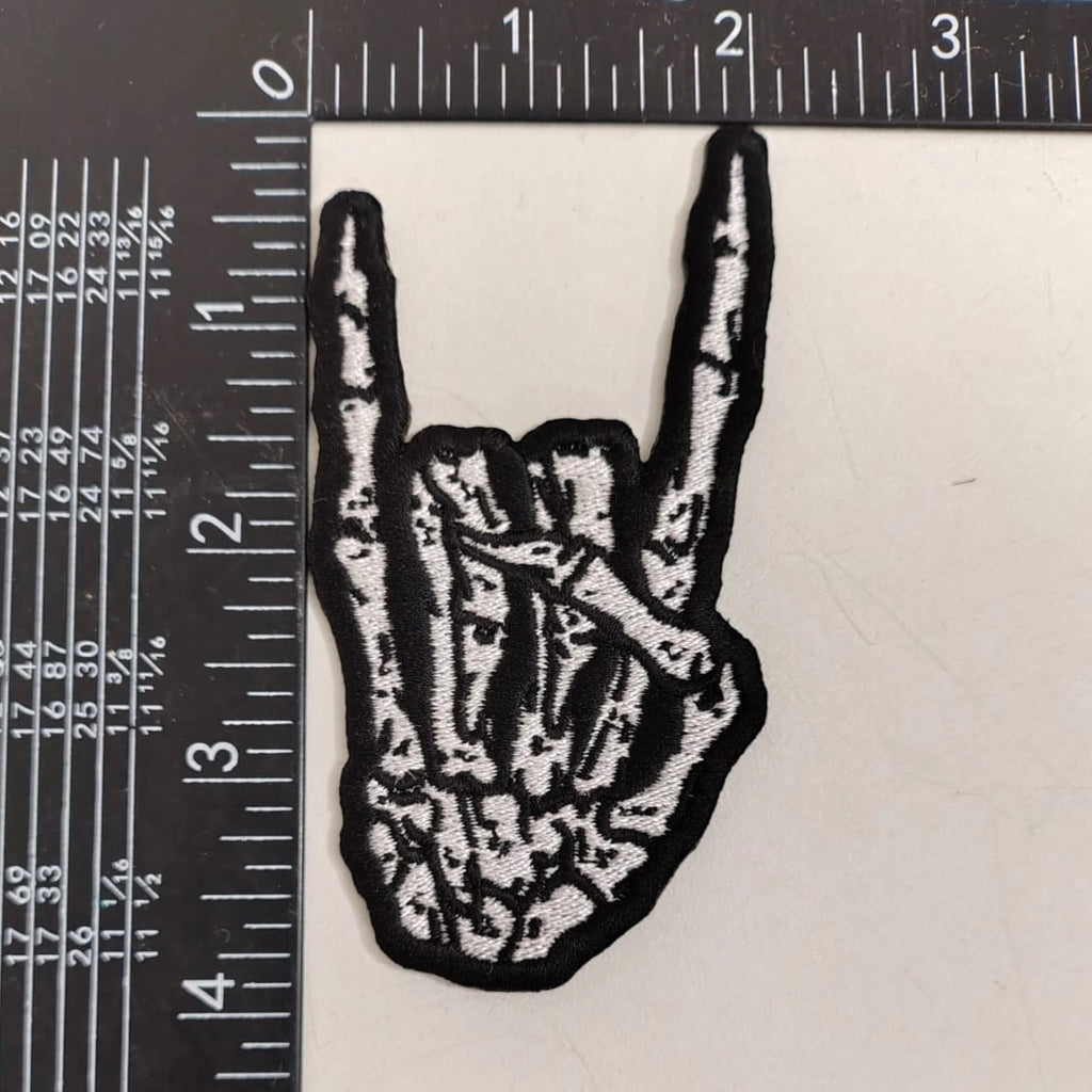 Skeleton Rock Hand - Embroidered Patch