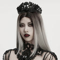 Black Rose Lace Skull Crown