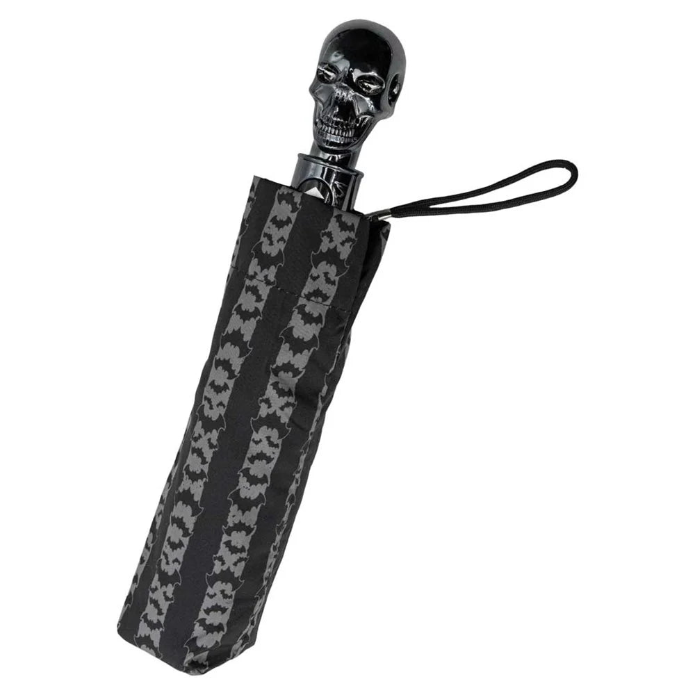 Skull Handle Bat Stripe Anti UV Umbrella
