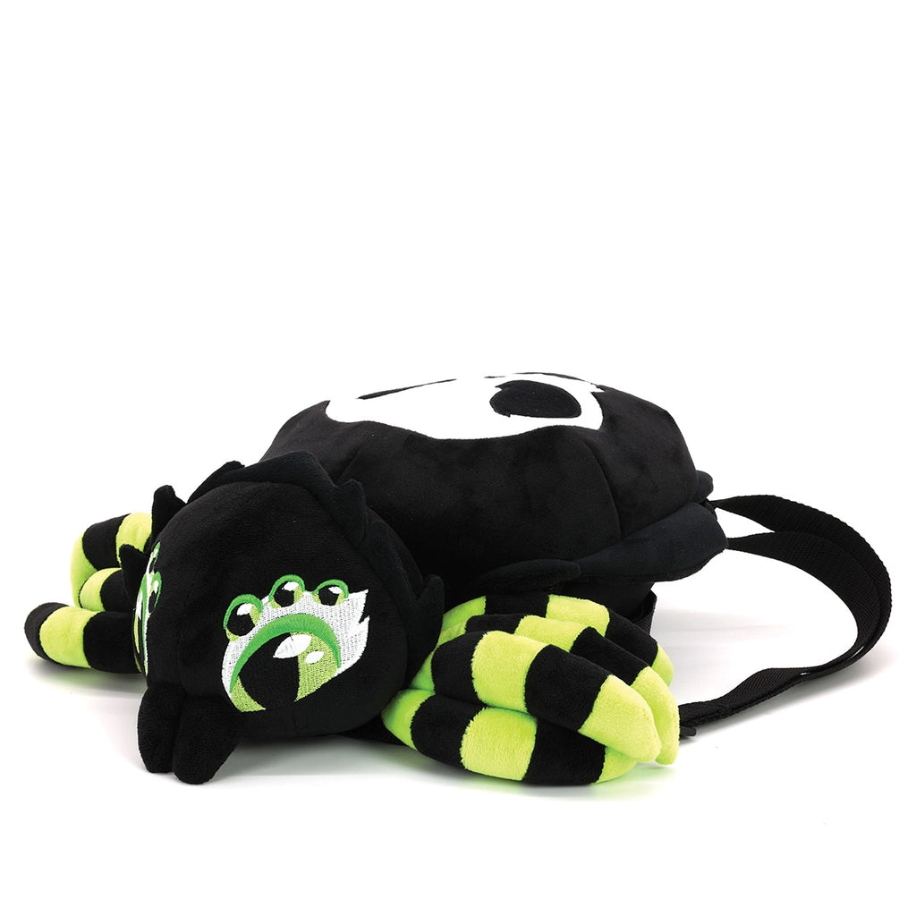 Glow in the Dark Skull Spider Plush Backpack