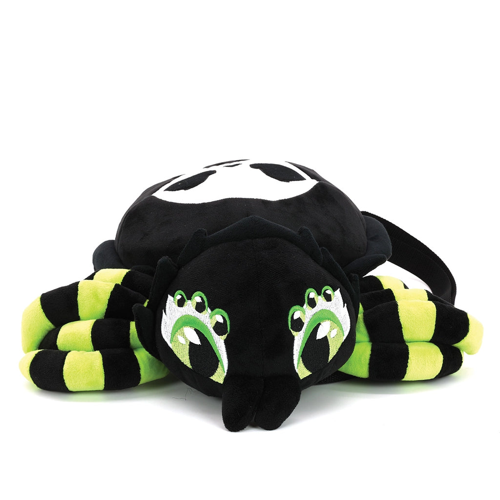 Glow in the Dark Skull Spider Plush Backpack