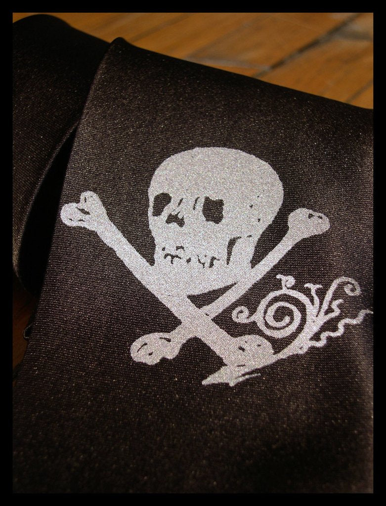 Skull + Bones Necktie - Black