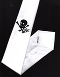 Skull + Bones Necktie - White
