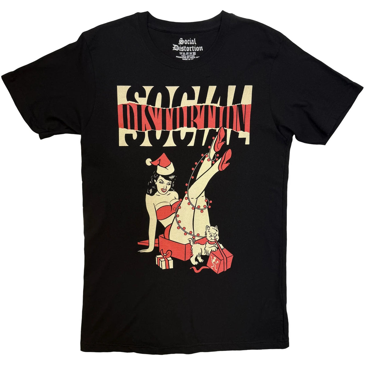 Social Distortion Unisex T-Shirt: Pin Up Holiday