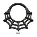 Spider Web Front Facing Hinged Segment Clicker - BLACK