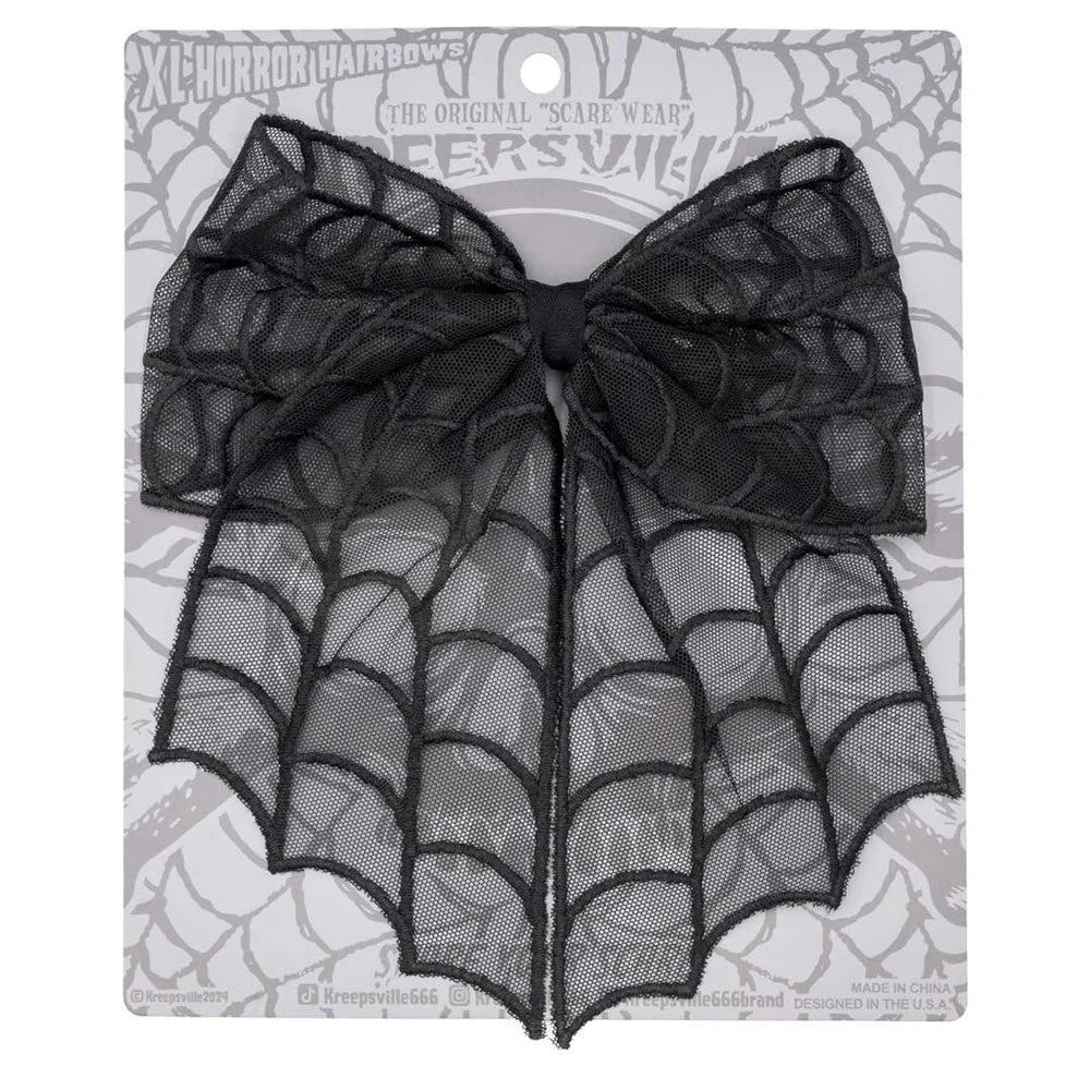 Spiderweb Lace Hair Bow