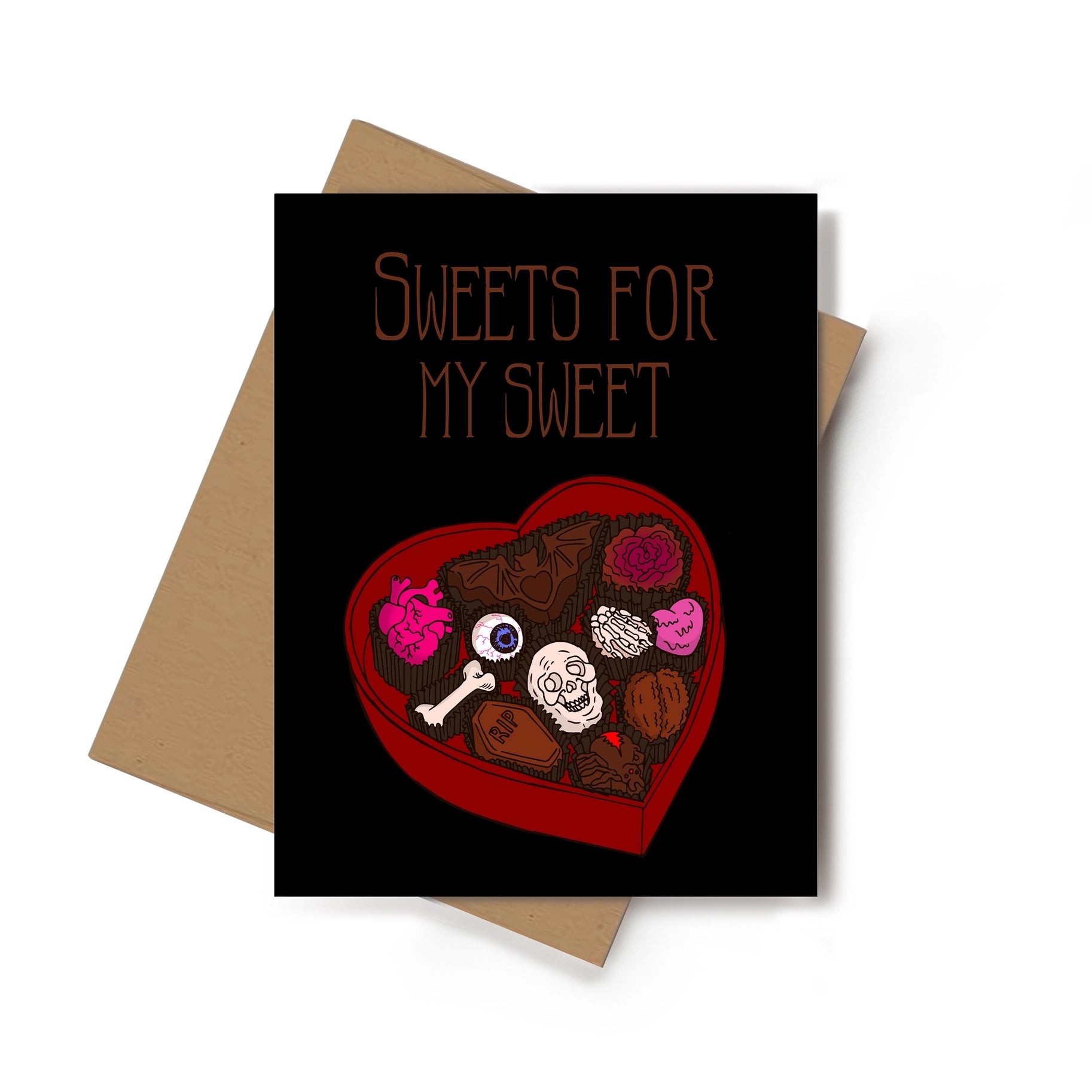 Sweets For My Sweet Valloween Valentine's Day Greeting Card
