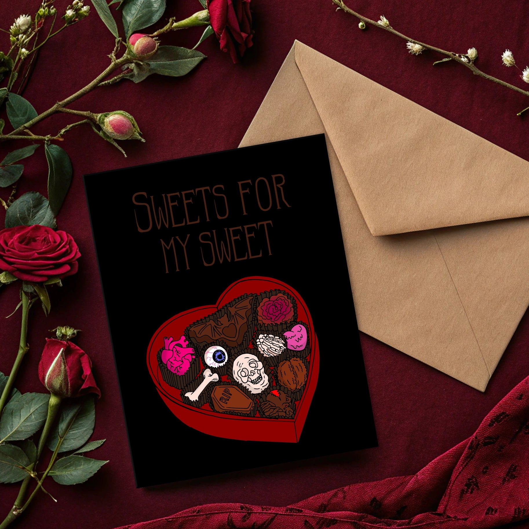 Sweets For My Sweet Valloween Valentine's Day Greeting Card