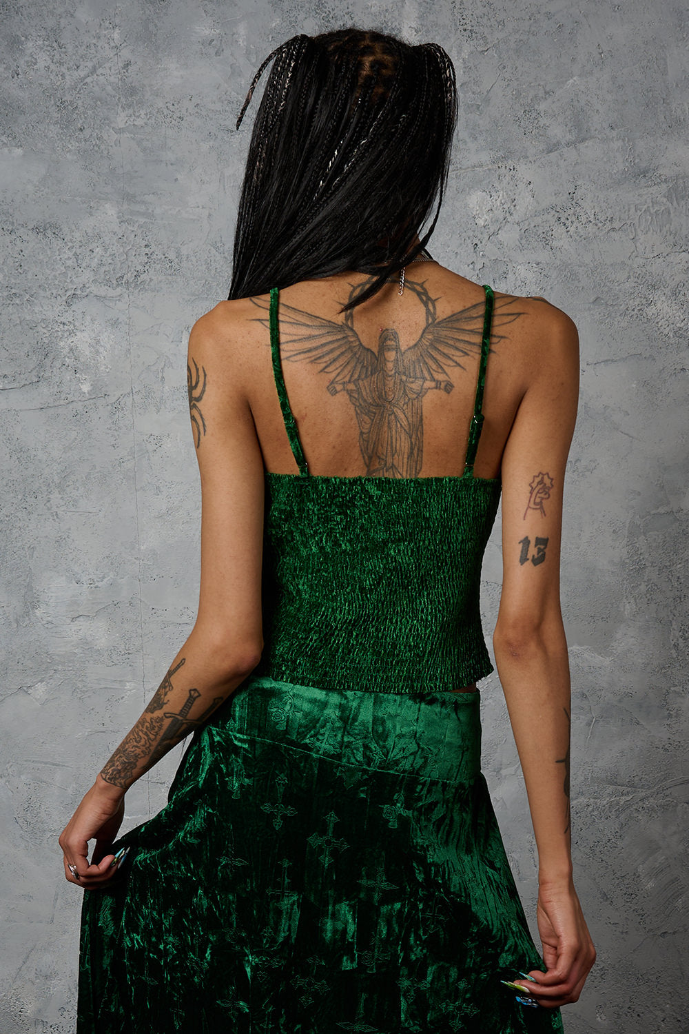 Green Sanctum Velvet Top