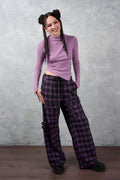 Black/Purple Checkpoint Chaos Trousers