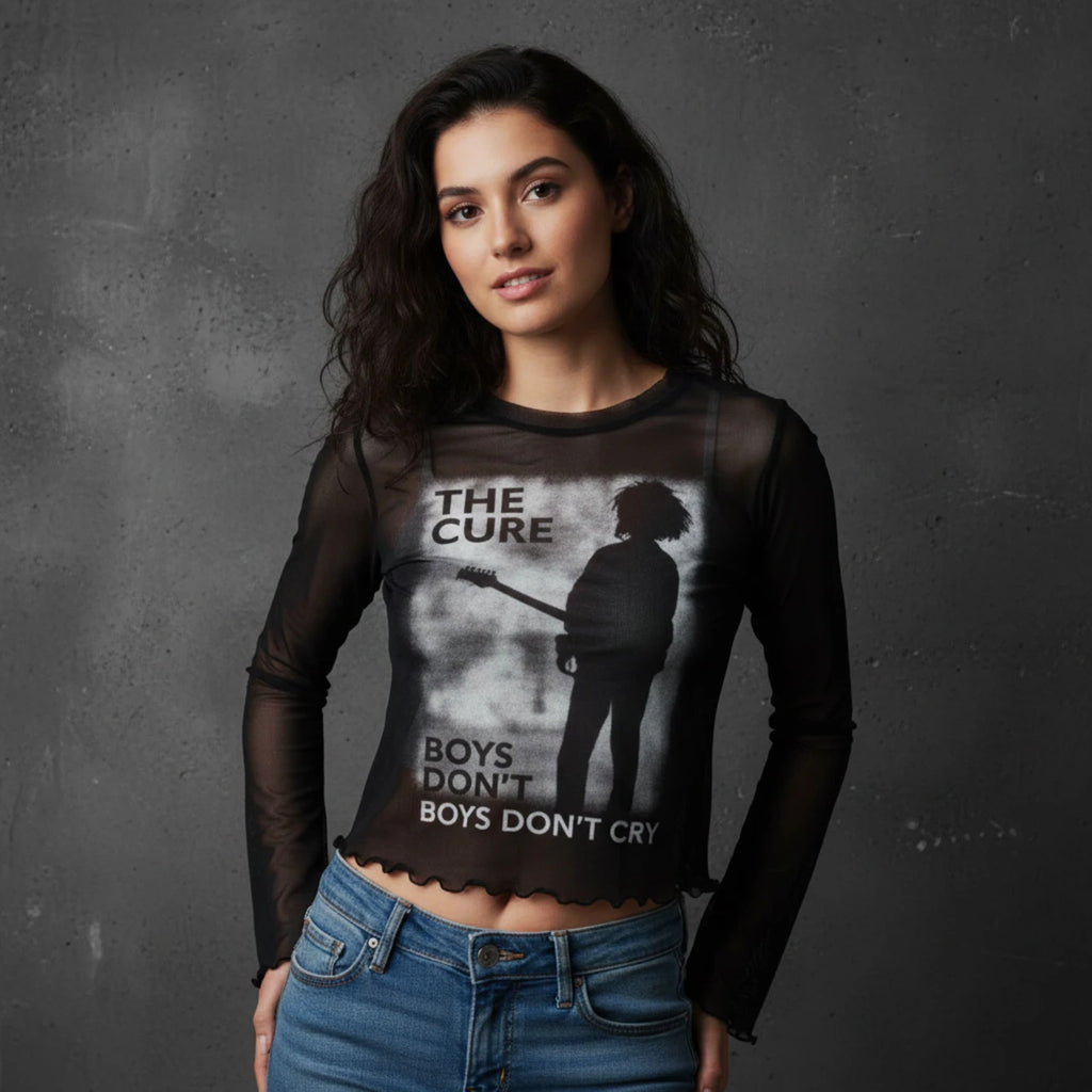The Cure “Boys Don’t Cry Mesh Top