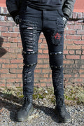 Annihilate Safety Pin Studded Pants