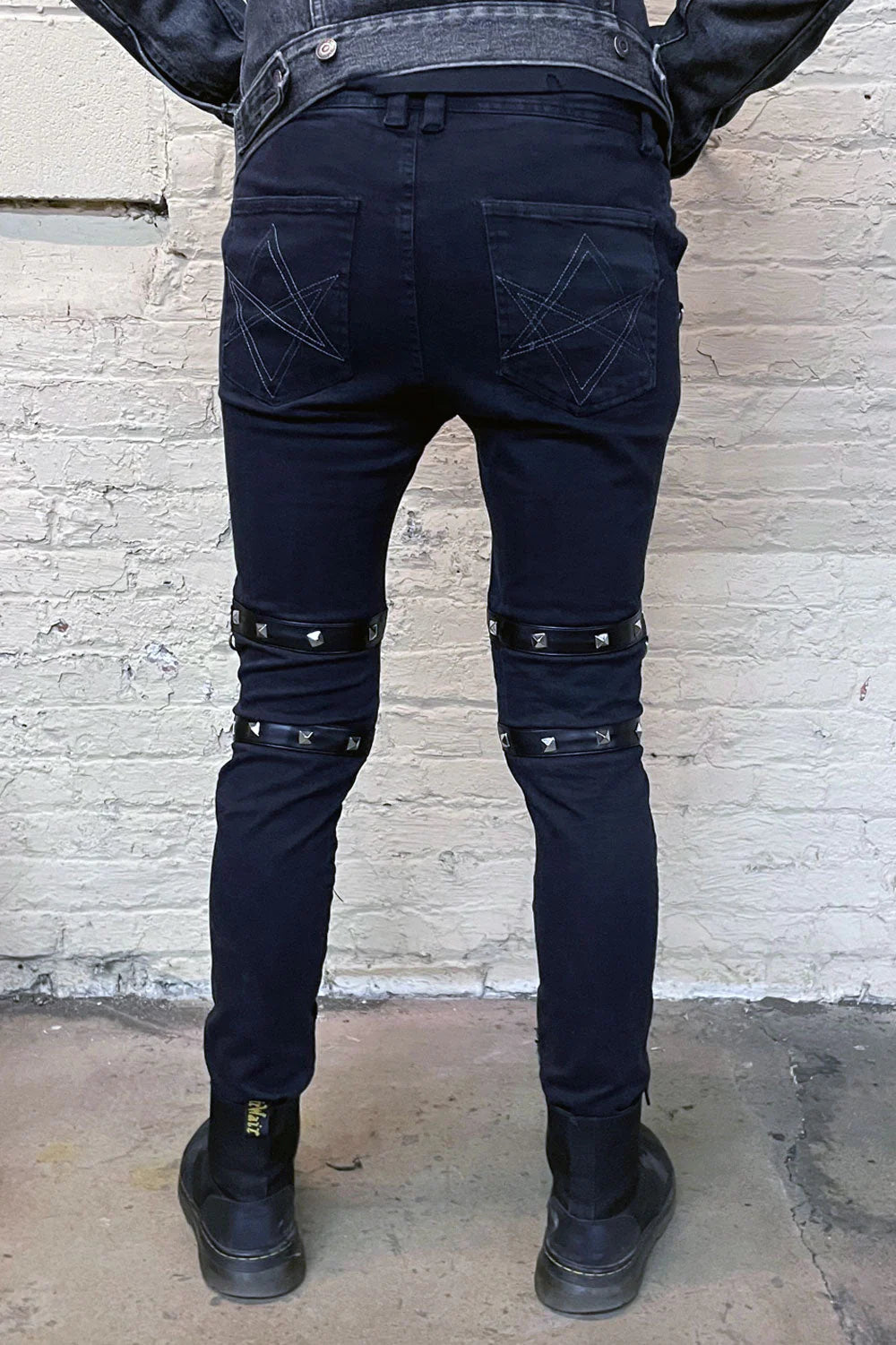 Annihilate Safety Pin Studded Pants