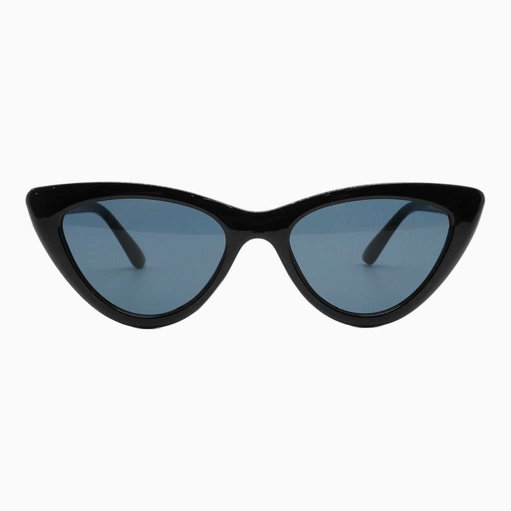 Vamp - Petite, Black Cat-Eye Sunglasses