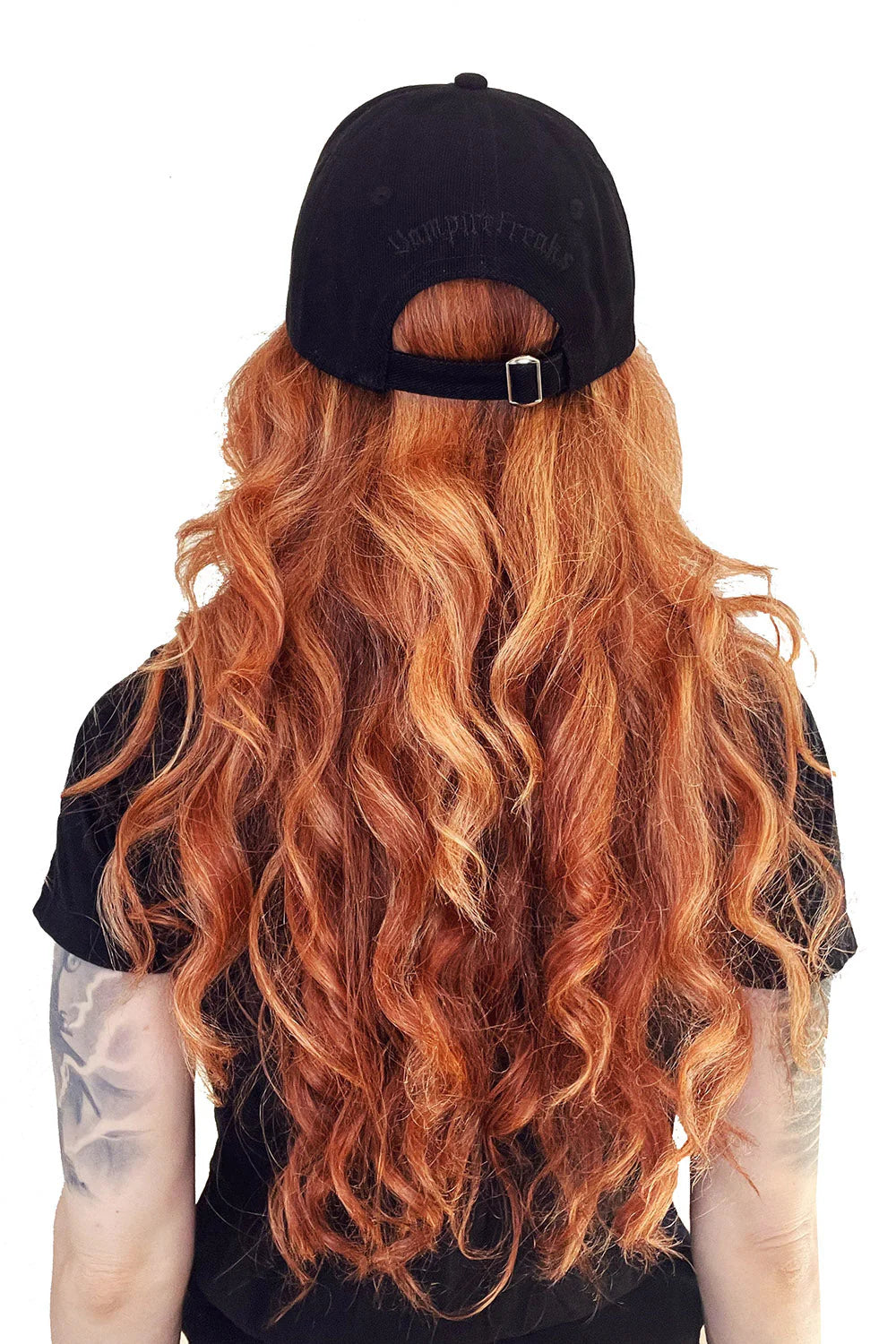 Vampire Bat Pierced Baseball Cap - Black