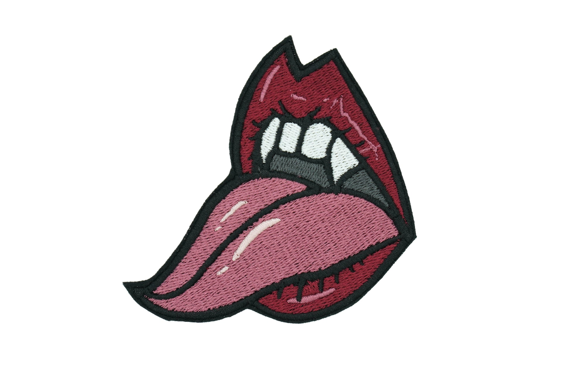 Vampire French Kiss Embroidered Iron On Patch