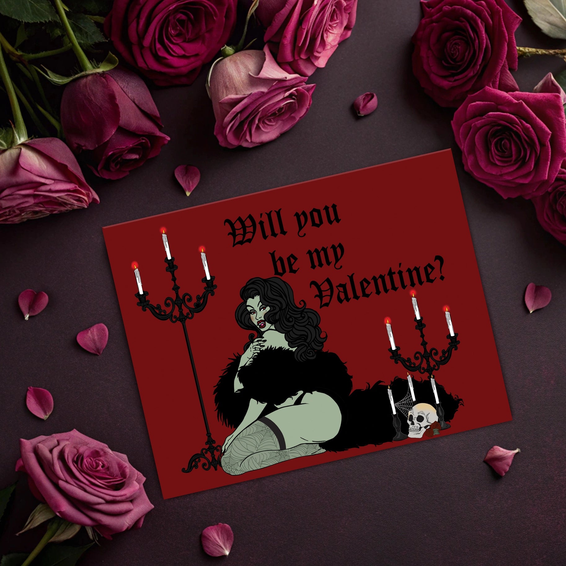 Be My Valentine? Vampire Valentine's Day Greeting Card